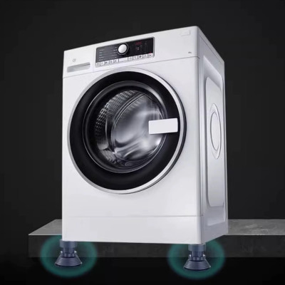 Combo 4 đế chống rung máy giặt + Sét 3 móc dán tường vàng tài lộc HT SYS