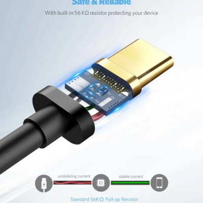 Ugreen UG30162US141TK 3M màu đen Dây USB 2.0 sang Type-C truyền dữ liệu và sạc - HÀNG CHÍNH HÃNG