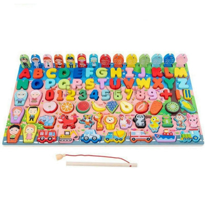 Đồ Chơi Trẻ Em, Đồ Chơi Gỗ, Bảng Gỗ Thông Minh 7in1, Đồ Chơi Giúp Bé Phát Triển Trí Não Giáo Dục Theo Phương Pháp Montessori
