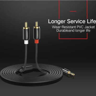 Ugreen UG20780AV116TK 8M màu Đen Cáp âm thanh 2 đầu Bông sen sang 3.5mm Dương mạ vàng - HÀNG CHÍNH HÃNG
