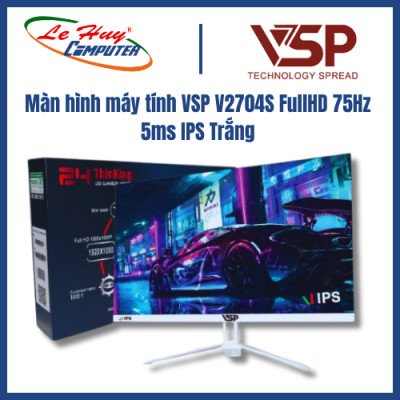 Màn Hình Máy Tính Mỏng Tràn Viền VSP V2704S (Hồng/Trắng) - Hàng Chính Hãng