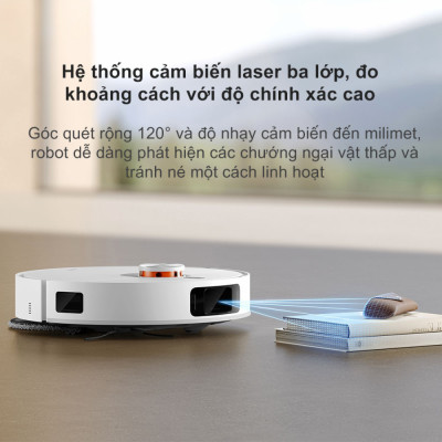 Robot Hút Bụi Lau Nhà Xiaomi X20 Pro Giặt Giẻ Đổ Rác Tự Động Lực Hút 7.000 Pa - Bản Quốc Tế
