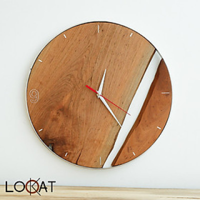 Đồng Hồ Treo Tường Chế Tác Kim Trôi Phong Cách Tối Giản - Sang Trọng Gỗ Mộc 100% Tự Nhiên DH12050151