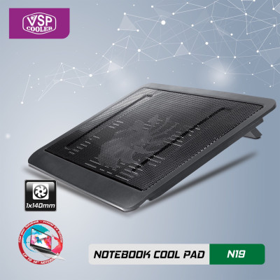 ĐẾ TẢN NHIỆT VSP COOLER N19 (1*Fan 14cm) - giao ngẫu nhiên - 1984 - hàng nhập khẩu