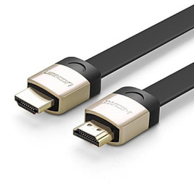 Ugreen UG10263HD123TK 5M màu Đen Cáp tín hiệu HDMI chuẩn 2.0 cáp dẹt đầu bọc hợp kim - HÀNG CHÍNH HÃNG