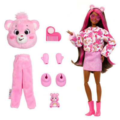 Đồ Chơi Búp Bê Barbie Cutie Reveal - Gấu Care Bear Hồng Vui Vẻ BARBIE JCN95/JCN93