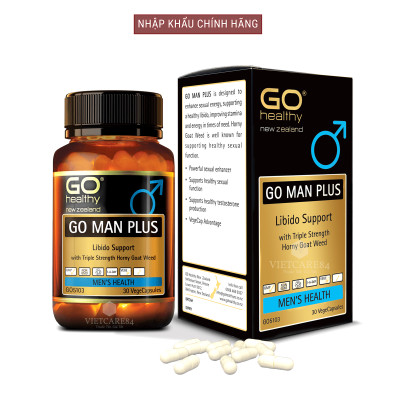 Bộ Sản Phẩm 2 Hộp Viên Uống Tăng Sinh Lý Nam New Zealand Go Man Plus 30 Viên | Giúp Tăng Cường Sinh Lực, Sinh Lý Ở Nam Giới - Nhập Khẩu Chính Hãng