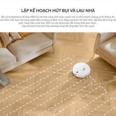 Robot hút bụi Lydsto R1 PRO thông minh có định vị bằng hệ thống cảm biến LDS - Hàng chính hãng