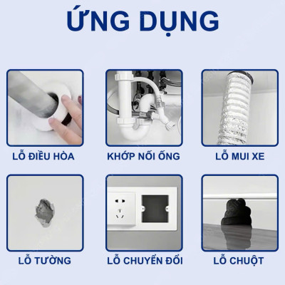 Set 10 Gói Xi Măng Dẻo Bịt Lỗ Điều Hòa, Hở Tường Nhà Chống Chuột, Chống Thấm Nước - HÀNG CHÍNH HÃNG MINIIN