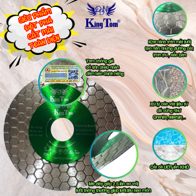 Lưỡi Cắt Đa Năng 2IN1 120mm KingTom - Chuyên Đá Cứng, Đá Granite, Hoa Cương (Vừa cắt, vừa mài trên cùng một đĩa)