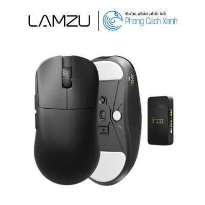 Chuột không dây siêu nhẹ Lamzu INCA - Đi kèm dongle 8KHz - Hàng Chính Hãng
