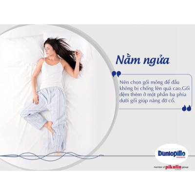 Gối Nằm Gòn Dunlopillo cao cấp Kích thước: 74x48 cm