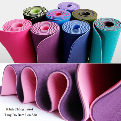 Thảm Yoga TPE 2 Lớp Siêu Dày 10mm (±0.5mm) - Thảm Tập Yoga Định Tuyến TPE 2 Lớp Siêu Siêu Dày 10mm (±0.5mm) Chính Hãng miDoctor – Tặng Bao Đựng Thảm + Dây Buộc Thảm Tập Yoga