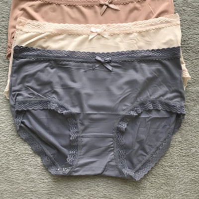 Set 3 Quần Lót Nữ Su Lạnh Viền Ren Đính Nơ - Quần Chip Nữ Cao Cấp - Quần Lót Nữ Su Đúc - Quần Lót Nữ Sexy
