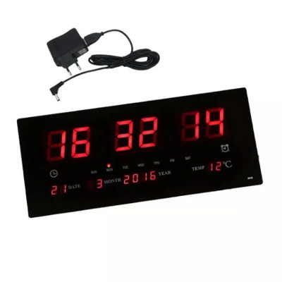 Đồng Hồ LED Vạn Niên Treo Tường Đa Năng với Báo Nhiệt Độ Kỹ Thuật Số - Mẫu Mới Năm Nay