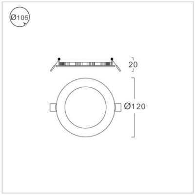 ĐÈN LED ÂM TRẦN LUMAX#RPL105/W-6LED/3K,4K,6K- đổi màu linh hoạt trắng - trung tính - vàng ấm XX THÁI LAN