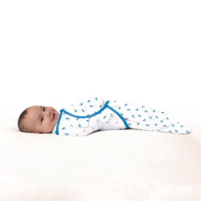 Set 2 Chăn Quấn Bé Màu Xanh/ Trắng Hình Vương Miện SwaddleMe 59786DSV