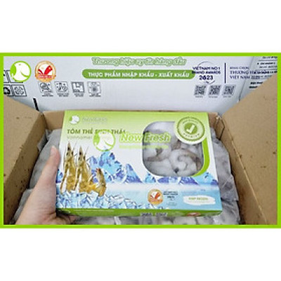  [GIAO NHANH HCM] Tôm Thẻ Sinh Thái Hữu Cơ Lột Vỏ Còn Đuôi Size Lớn - Hộp 500Gr
