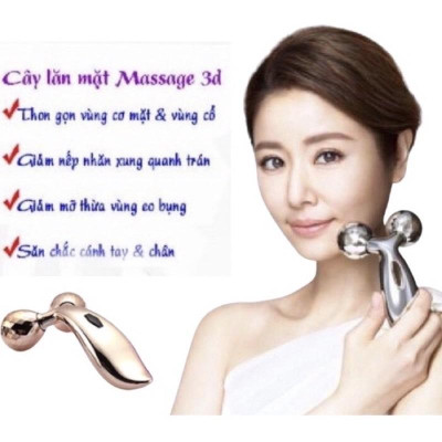(Tổng kho) Con Lăn massage mặt, thanh lăn matxa 3D cao cấp Massage cơ thể: mặt, cánh tay, chân, mông và lưng