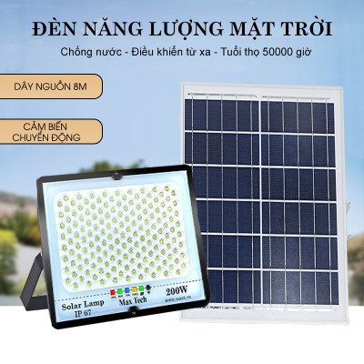 Đèn năng lượng mặt trời MAXTECH bóng to 150w, 200w, 250w, 300w- Tiết kiệm điện,Tuổi thọ cao - D1370
