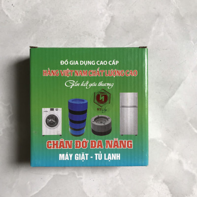 Combo 04 Đế chống rung máy giặt + 10 Bóng giặt cầu gai quần áo HT SYS