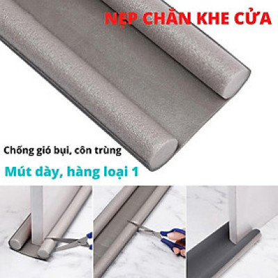 Nẹp Xốp Chặn Khe Cửa Chống Ồn, Chắn Gió, Chặn Côn Trùng, Chống Kẹt Tay Chân Bé  Ron To, Ôm Chặt Cửa