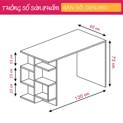 Bàn Học Cho Bé Thiết Kế Đẹp Nhỏ Gọn SMLIFE Denjiro
