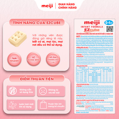 Combo 2 Hộp Thực Phẩm Bổ Sung Meiji Mama Milk & 1 Hộp Sản Phẩm Dinh Dưỡng Công Thức Meiji Infant Formula Ezcube