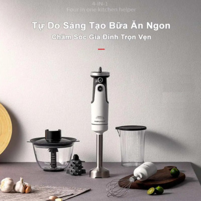 Máy xay sinh tố cầm tay 4 trong 1 Morphy Richards MR6006, công suất 600W, tích hợp 8 tốc độ quay cùng chế độ Turbo, dung tích cối chứa 500ml- Hàng chính hãng