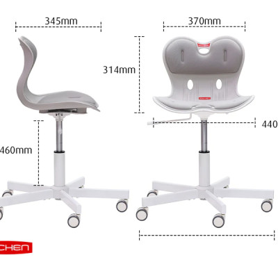 [Ghế Roichen WOW Minh Ngọc] Ghế chỉnh dáng ngồi đúng  có chân xoay Roichen - WOW Hàn Quốc màu nâu chân trắng