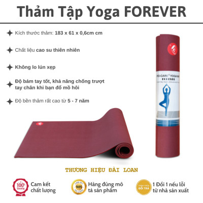 Thảm Yoga Chống Trượt Cao Su Thiên Nhiên PRO-CARE FOREVER - Thảm Tập Siêu Bám, Siêu Bền Chính Hãng
