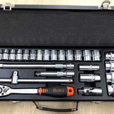 Bộ cần lực - đầu nối 25 chi tiết (6 cạnh) 1/2 inch Retta RLT2502