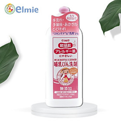 Nước rửa bình sữa Elmie Nhật Bản cho bé dưới 1 tuổi - 300ml