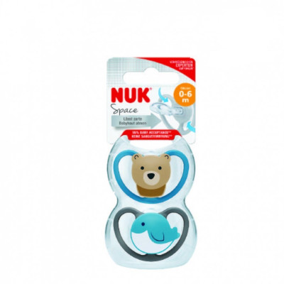 BỘ 2 TI GIẢ NUK SPACE SILICONE