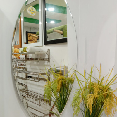 Gương soi Kibath hình chiếc lá KT 50x100 cm, KB-227