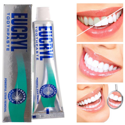 Kem Đánh TrắngRăng Eucryl 62g Anh Quốc - Bí Quyết Cho Hàm Răng Sáng Bóng, Thơm Mát