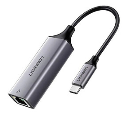 đầu chuyển USB Type C sang LAN 10 100 1000M gigabit Ethernet Ugreen 199CX50737CM 10cm màu xám hàng chính hãng