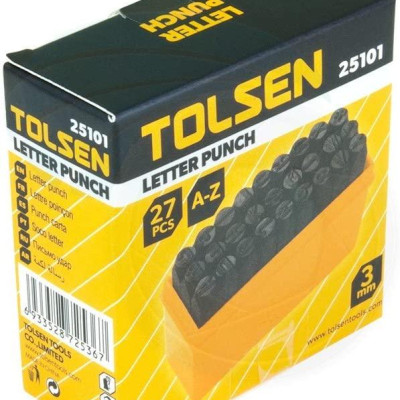BỘ ĐÓNG 27 CHỮ NHỎ 3mm TOLSEN 25101 - HÀNG CHÍNH HÃNG
