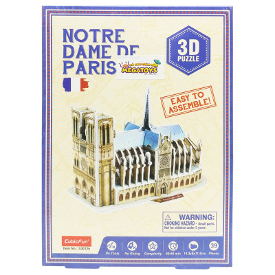 Mô Hình Giấy 3D Nhà Thờ Đức Bà Paris - Cubic Fun S3012H (39 Mảnh Ghép)