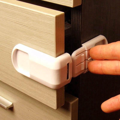 Chốt Góc Khóa Tủ Kéo, Chốt Khóa Bảo Vệ An Toàn Cho Bé - Khóa Chốt An Toàn Tủ, Tiện Dụng Trong Gia Đình - Taky Home 3109