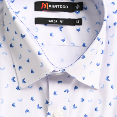 Áo sơ mi Khatoco tay ngắn lai ngang