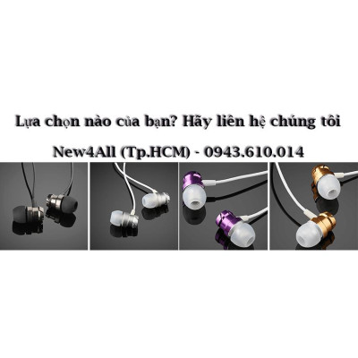 Tai nghe có Mic New4all Piston Basic in-ear super Bass kiểu dáng thời trang - Hàng Chính Hãng