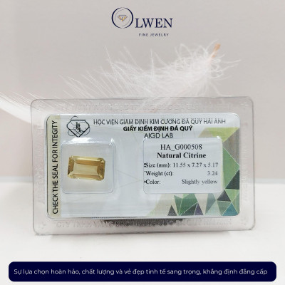 Viên đá thạch anh vàng ( citrine ) thiên nhiên  HA_G000508