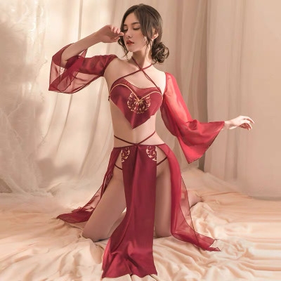 P103 Váy ngủ cổ trang kèm quần váy sexy - Đầm ngủ nữ cổ trang gợi cảm - Đồ ngủ nữ sexy