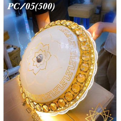 Đèn trần ELYSIA pha lê loại to D500mm phong cách sang trọng trang trí hiện đại - 3 chế độ ánh sáng 