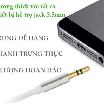 Ugreen UG10750AV119TK 0.5M màu Trắng Cáp âm thanh 2 đầu 3.5mm dương dây tròn TPE cao cấp - HÀNG CHÍNH HÃNG
