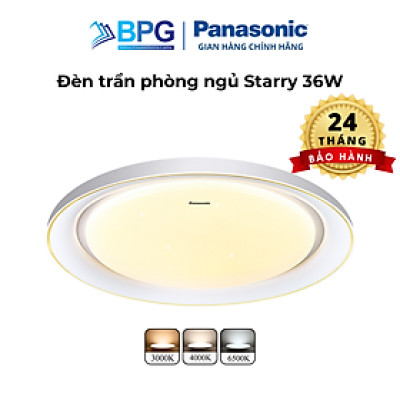 Đèn trần ánh sao Starry Panasonic HHXZ301188 36W cho phòng ngủ hiệu ứng ánh sáng lấp lánh, chế độ ngủ, thư giãn, hẹn giờ