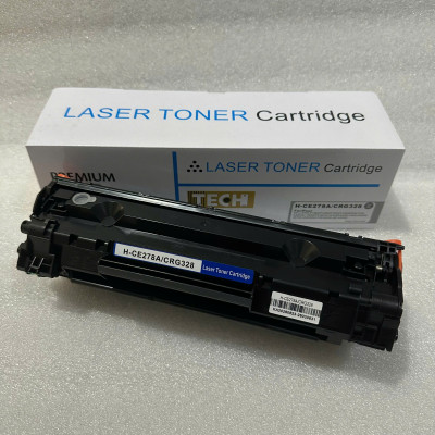 Hộp mực CE278A CRG328 TECH có lỗ đổ mực, Dùng cho máy in Canon LBP 6200D, 6230DN, 6230DW, HP P1560 1606 1.6K - Hàng nhập khẩu