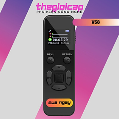 Máy Ghi Âm Chuyên Nghiệp V58 Bộ Nhớ Trong 64GB - Hàng Nhập Khẩu