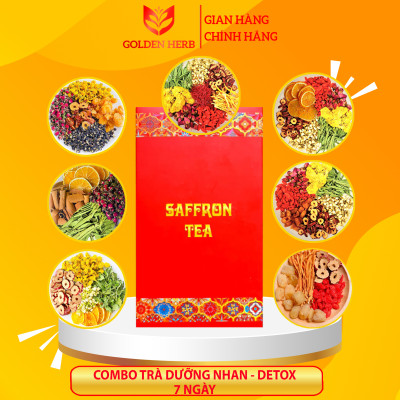 Saffron Nhụy hoa Nghệ tây Shyam 2 hộp 1gr/hộp tặng Trà dưỡng nhan 7 ngày + Bình giữu nhiệt hiển thị nhiệt độ